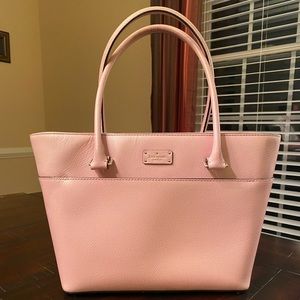 Pink Leather Kate Spade Zippered Tote